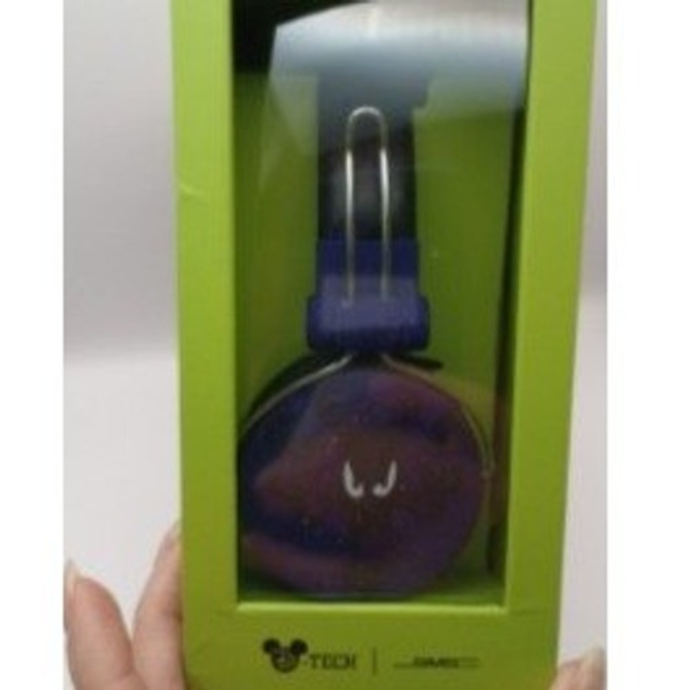 Disney Parks Haunted Mansion Purple Wallpaper D-Tech SMS Audio Headphones NEW